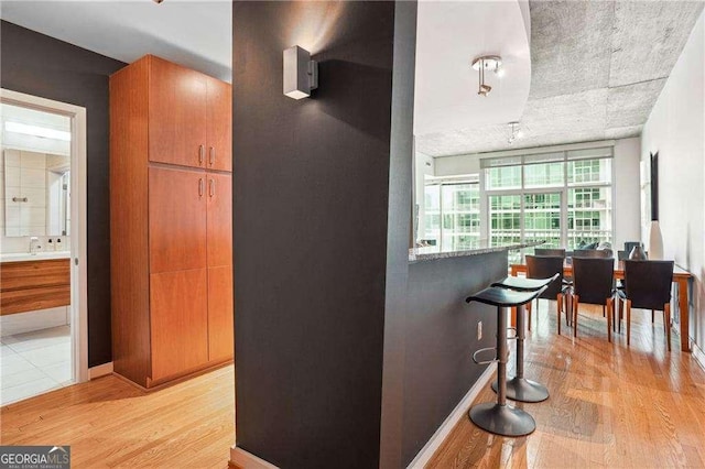 943 Peachtree St NE Unit 902, Atlanta, GA 30309 - hall with light wood-style floors and track lighting