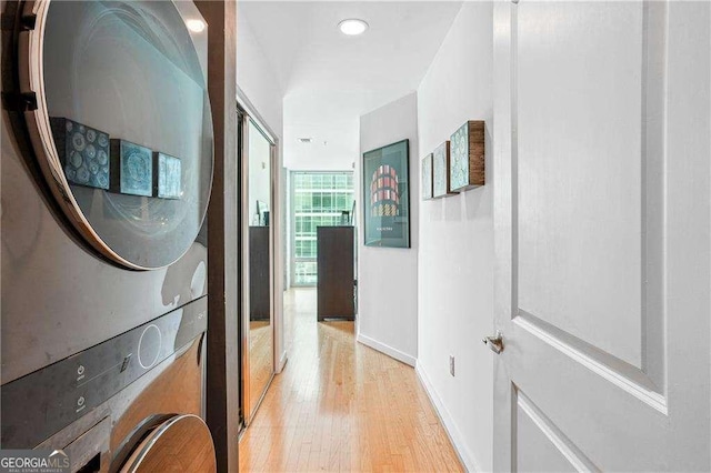 943 Peachtree St NE Unit 902, Atlanta, GA 30309 - hall featuring light wood-type flooring and recessed lighting