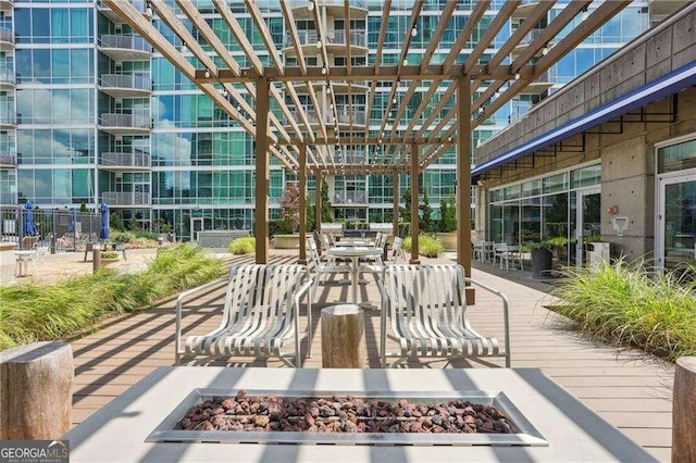943 Peachtree St NE Unit 902, Atlanta, GA 30309 - view of patio with a fire pit