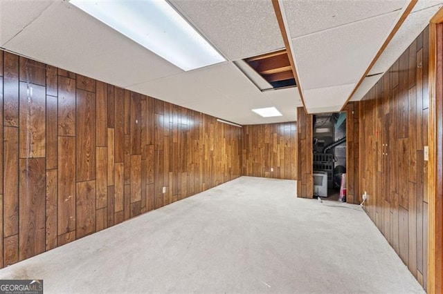 137 Trickum Hills Dr, Woodstock, GA 30188 - finished below grade area with wood walls and carpet flooring