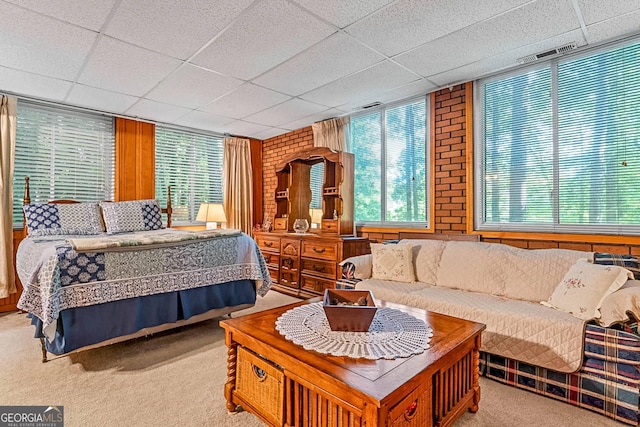 1813 Freeman Rd, Jonesboro, GA 30236 - bedroom featuring carpet flooring, multiple windows, and a paneled ceiling