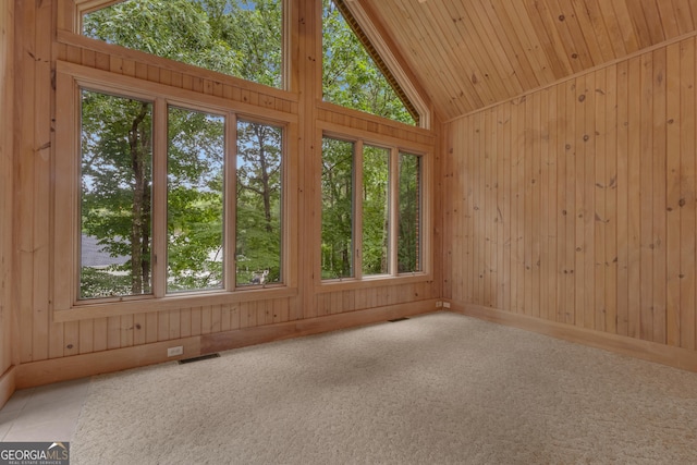821 Carnellian Ln, Peachtree City, GA 30269 - unfurnished sunroom featuring healthy amount of natural light and lofted ceiling