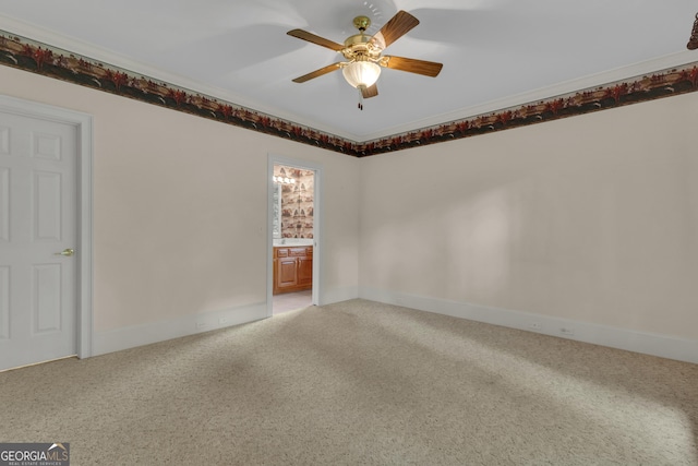 821 Carnellian Ln, Peachtree City, GA 30269 - spare room featuring light colored carpet and a ceiling fan
