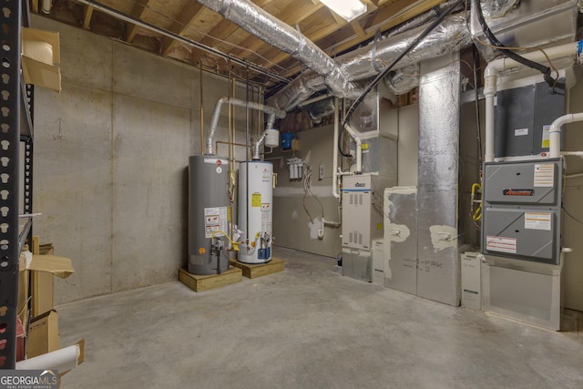 821 Carnellian Ln, Peachtree City, GA 30269 - unfinished basement with water heater