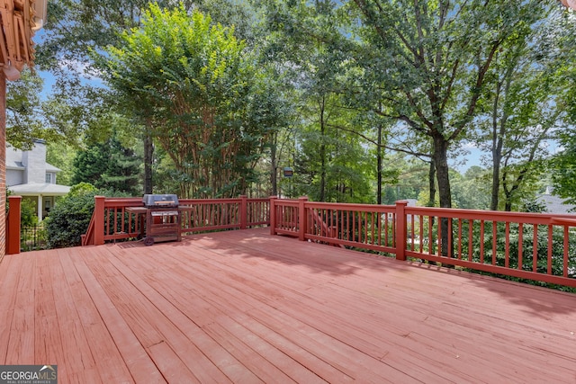 821 Carnellian Ln, Peachtree City, GA 30269 - wooden deck with area for grilling