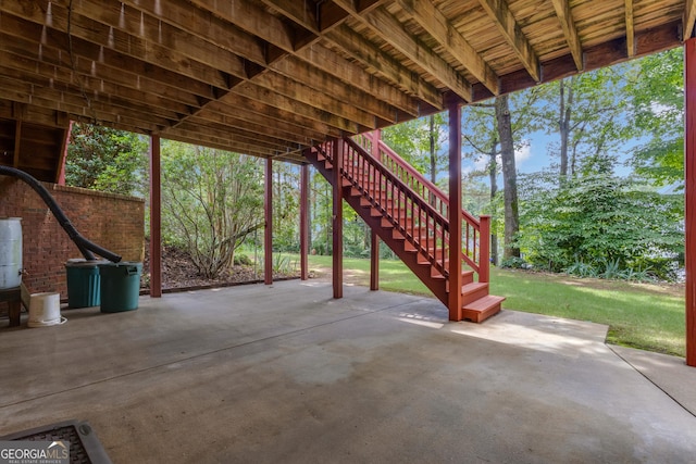 821 Carnellian Ln, Peachtree City, GA 30269 - view of patio / terrace with stairway