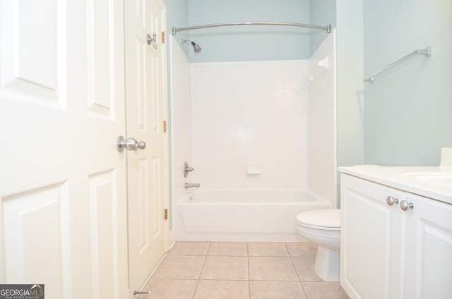 128 Laurel Ridge Dr, Alpharetta, GA 30004 - full bathroom featuring tile patterned floors, vanity, and tub / shower combination