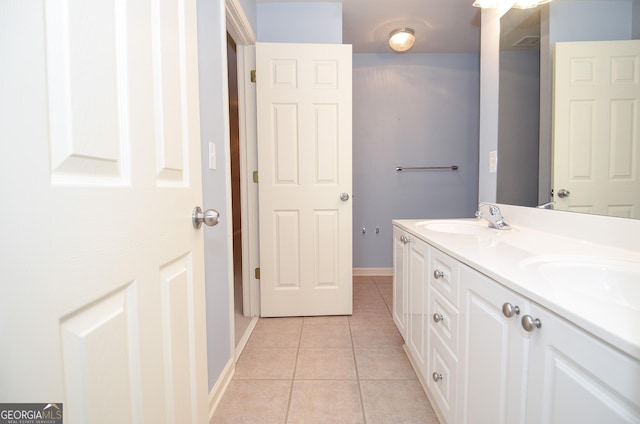 128 Laurel Ridge Dr, Alpharetta, GA 30004 - full bath featuring tile patterned floors and double vanity