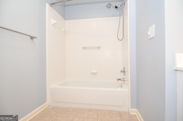 128 Laurel Ridge Dr, Alpharetta, GA 30004 - bathroom with tile patterned floors and shower / washtub combination