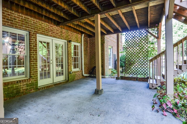 128 Laurel Ridge Dr, Alpharetta, GA 30004 - view of patio / terrace featuring french doors
