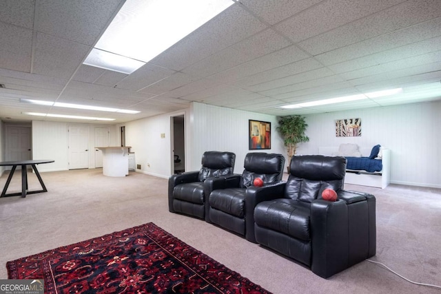 1908 Musket Ct, Stone Mountain, GA 30087 - home theater room with carpet and a drop ceiling