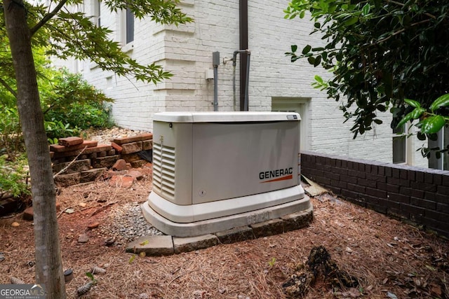 1908 Musket Ct, Stone Mountain, GA 30087 - exterior view of a power unit and brick siding