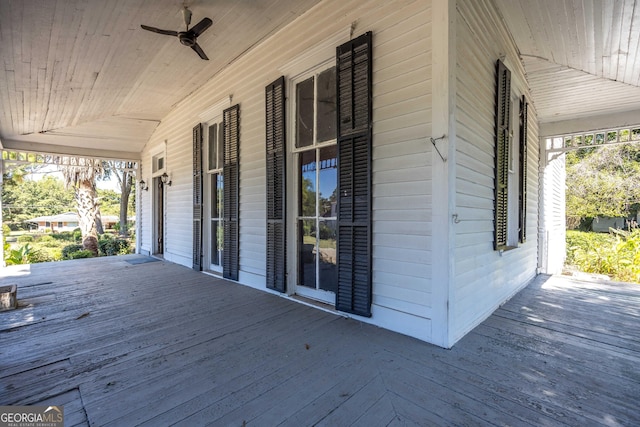 67 Main St, Lumpkin, GA 31815 - porch featuring a ceiling fan