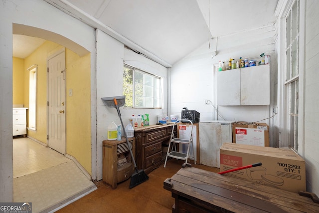 67 Main St, Lumpkin, GA 31815 - miscellaneous room with arched walkways and lofted ceiling