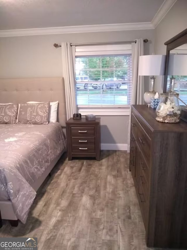 121 N Church St Unit 101, Clayton, GA 30525 - bedroom with crown molding and wood finished floors