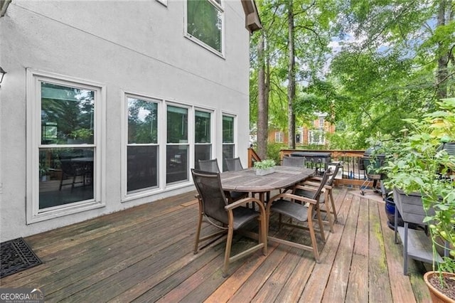 4300 May Apple Dr, Alpharetta, GA 30005 - deck featuring outdoor dining space and a grill