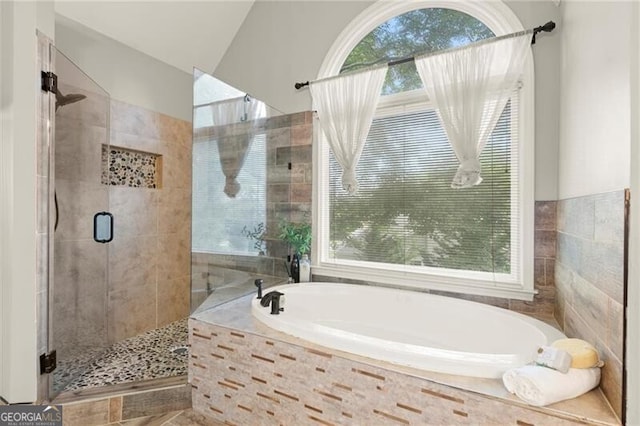 4300 May Apple Dr, Alpharetta, GA 30005 - full bathroom featuring plenty of natural light, a stall shower, and a bath