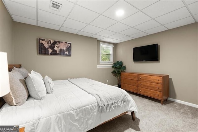 4300 May Apple Dr, Alpharetta, GA 30005 - bedroom featuring light carpet and a paneled ceiling