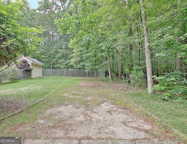 210 Grandchester Way, Fayetteville, GA 30215 - view of yard featuring a forest view