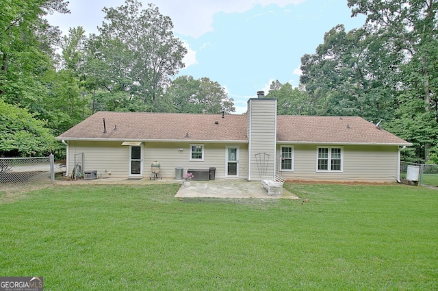 210 Grandchester Way, Fayetteville, GA 30215 - rear view of property featuring a patio and a chimney