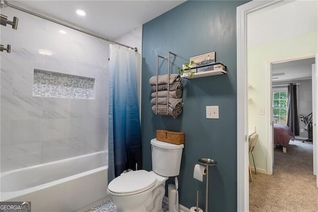 2772 Hillgrove Dr, Dacula, GA 30019 - ensuite bathroom with shower / bath combo and toilet