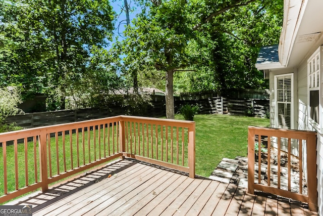 1421 Oak Knoll Dr NE, Conyers, GA 30012 - wooden deck featuring a fenced backyard