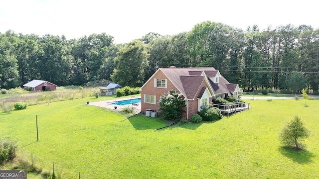 4494 Anderson Hwy, Hartwell, GA 30643 - view of side of home featuring brick siding and an outdoor structure