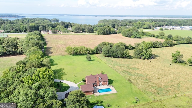 4494 Anderson Hwy, Hartwell, GA 30643 - aerial view of sparsely populated area featuring a large body of water and a pool area
