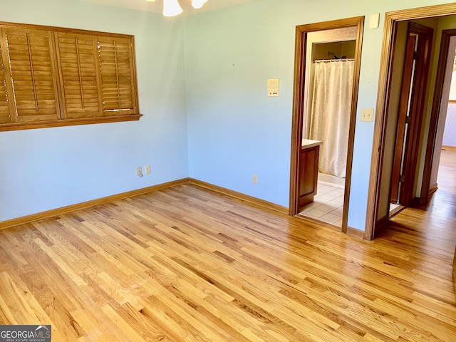 4494 Anderson Hwy, Hartwell, GA 30643 - unfurnished bedroom featuring light wood-style flooring and ensuite bath