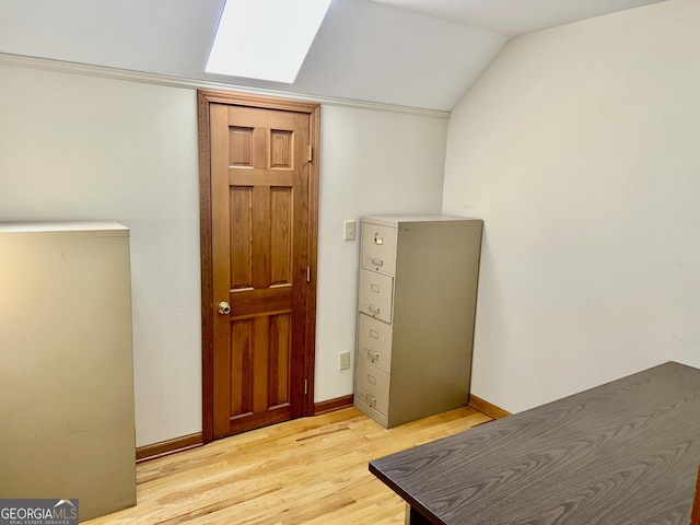4494 Anderson Hwy, Hartwell, GA 30643 - interior space with light wood-style flooring and vaulted ceiling