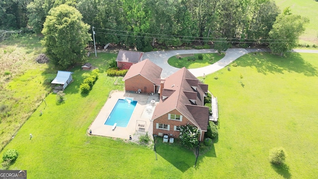 4494 Anderson Hwy, Hartwell, GA 30643 - aerial view of property and surrounding area featuring a pool area