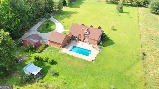 4494 Anderson Hwy, Hartwell, GA 30643 - aerial view of property and surrounding area featuring a pool