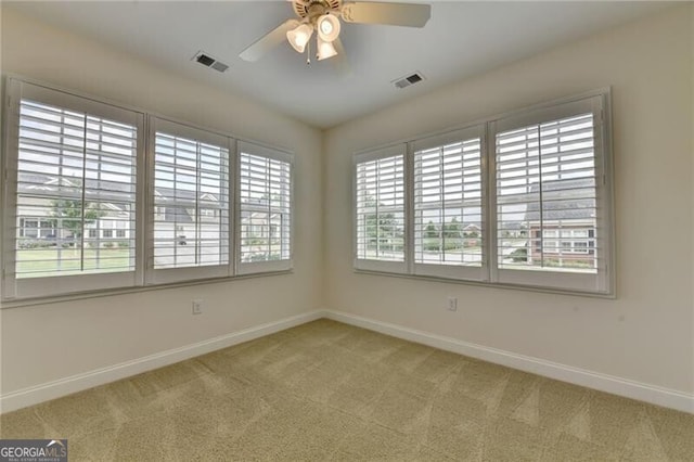 3411 Lindenridge Dr, Buford, GA 30519 - carpeted spare room featuring baseboards and ceiling fan