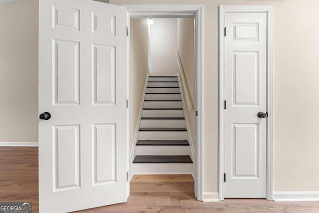 4210 Platinum Ct, Hoschton, GA 30548 - stairway with wood finished floors