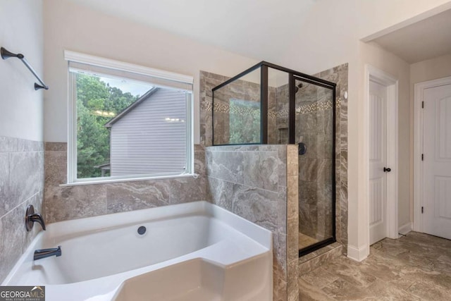 2307 Loughridge Dr, Buford, GA 30519 - full bath featuring a garden tub and a shower stall