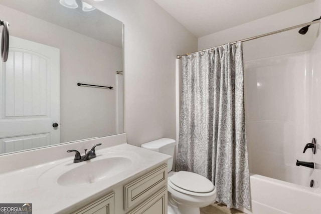 2307 Loughridge Dr, Buford, GA 30519 - bathroom with vanity and shower / tub combo