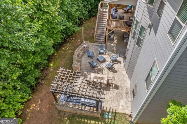 2307 Loughridge Dr, Buford, GA 30519 - view of patio / terrace featuring stairway and a deck