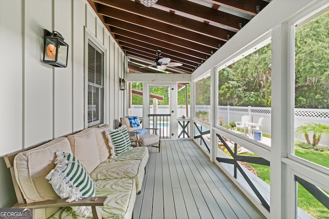31 Frederica Oaks Ln, Saint Simons, GA 31522 - deck with ceiling fan