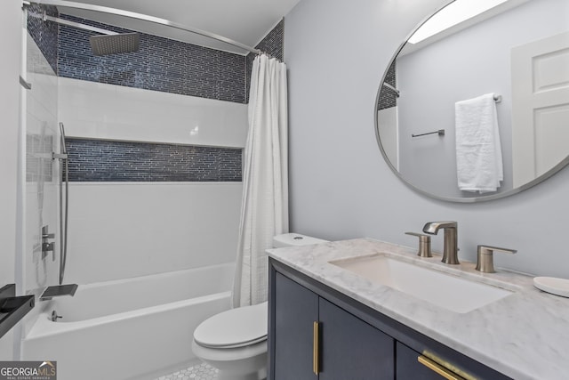970 Pine Grove Pointe Dr, Roswell, GA 30075 - full bathroom featuring vanity, shower / bathtub combination with curtain, and tile patterned floors