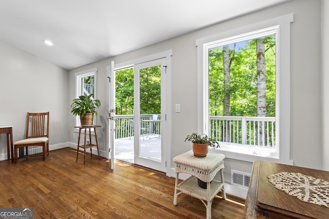 970 Pine Grove Pointe Dr, Roswell, GA 30075 - doorway with plenty of natural light and wood finished floors