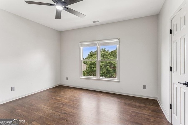 3835 Hickory Branch Trl, Suwanee, GA 30024 - unfurnished bedroom with wood finished floors and ceiling fan