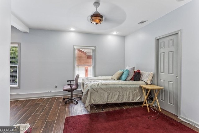 3835 Hickory Branch Trl, Suwanee, GA 30024 - bedroom with wood finished floors and recessed lighting