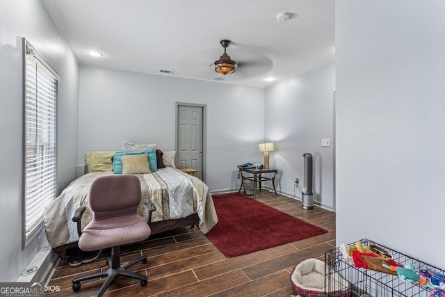 3835 Hickory Branch Trl, Suwanee, GA 30024 - bedroom featuring wood tiled floors, multiple windows, and recessed lighting
