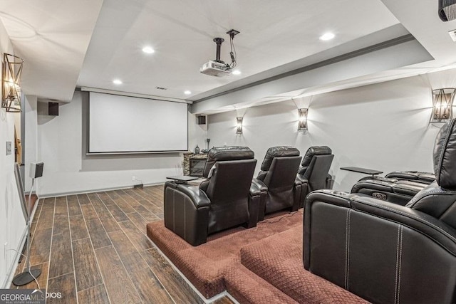 3835 Hickory Branch Trl, Suwanee, GA 30024 - cinema featuring wood finished floors and recessed lighting
