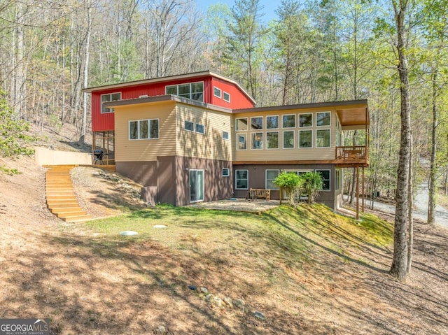 40 Pond Path, Ellijay, GA 30536 - back of house with a wooden deck