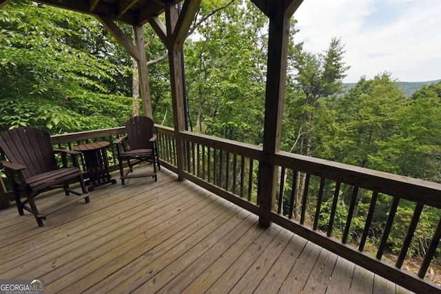 73 Rosiey Ln Unit 356, Blue Ridge, GA 30513 - deck featuring a forest view