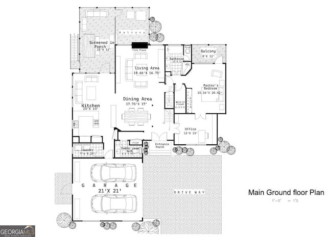 4569 Fountain Dr, Marietta, GA 30067 - view of floor plan / room layout