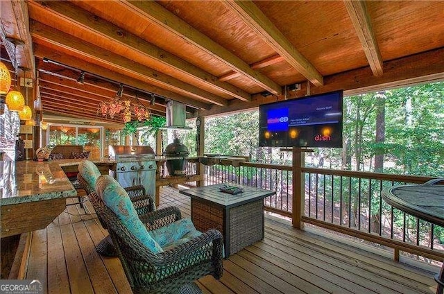 186 Wolverine Dr, Waleska, GA 30183 - wooden deck featuring grilling area