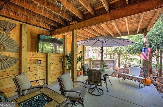 186 Wolverine Dr, Waleska, GA 30183 - view of patio / terrace featuring outdoor dining space