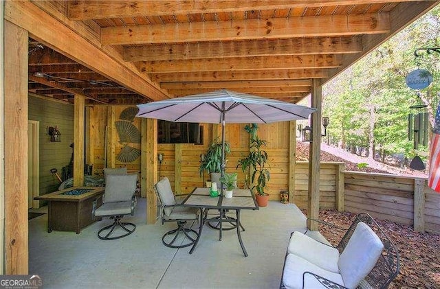 186 Wolverine Dr, Waleska, GA 30183 - view of patio featuring outdoor dining space